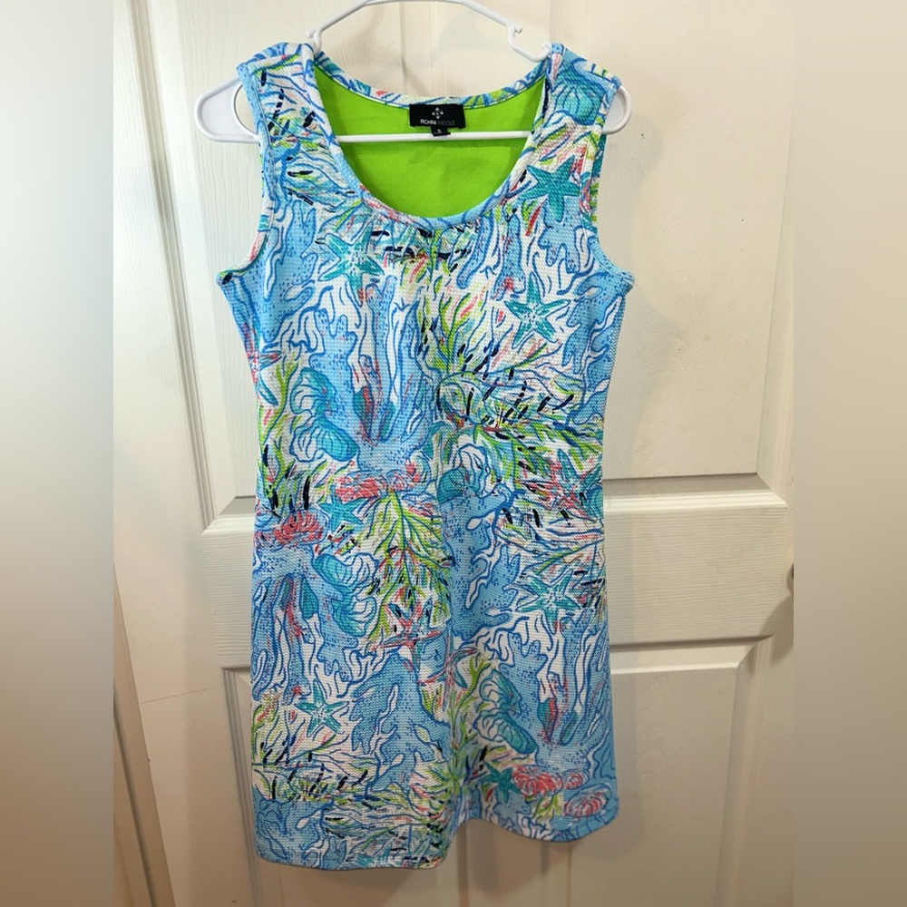 Ronni Nicole Blue and Green Sleeveless Dress - Picture 7 of 7